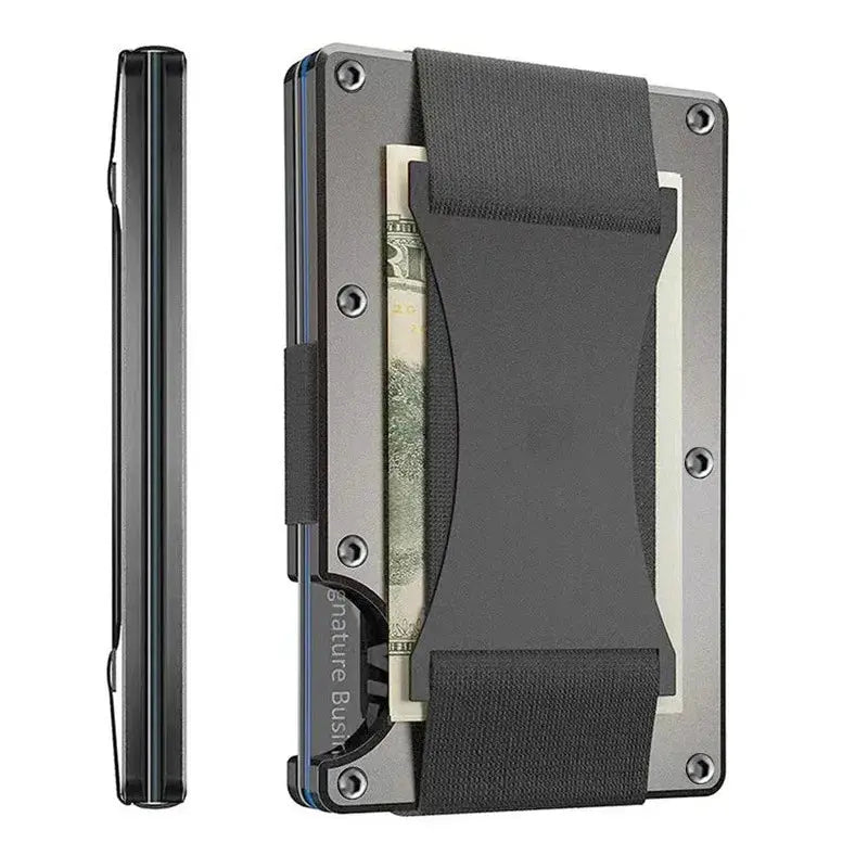 Simples Market forged carbon fiber mini slim wallet case for men with card slots and cash pocket