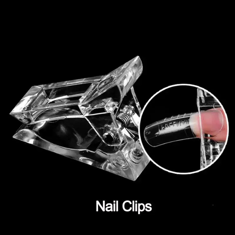 NailCraft 100 Pcs Nail Tips Full Set Coffin Shape Acrylic False Nails Transparent Full Coverage for Easy Gel Extensions