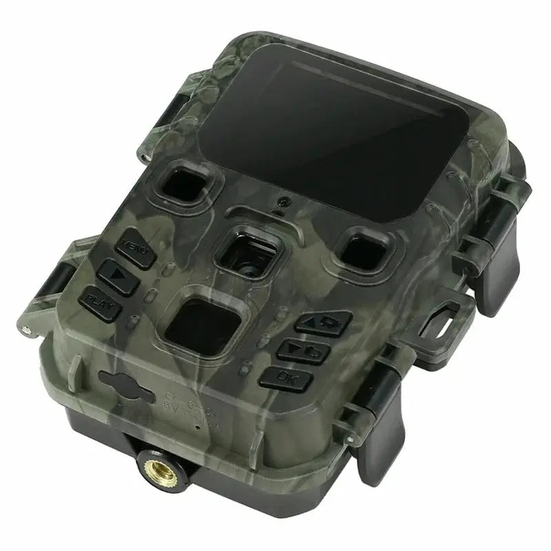 Suntekcam trail camera in camouflage with LCD display