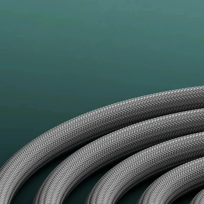 Simples Market braided gray shower hoses, set of three, flexible G1/2 bathroom pipes