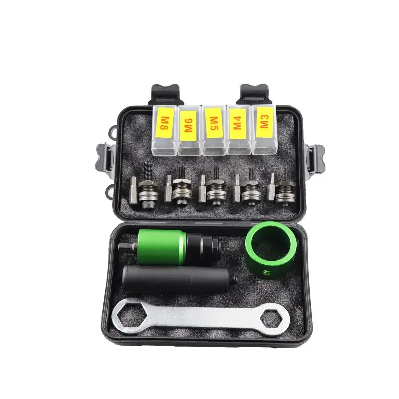 Electric Rivet Nut Gun Adapter Set M3 M4 M5 M6 M8 For Drill And Hand Wrench Riveting Tool
