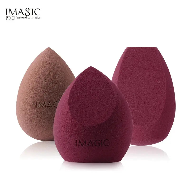 Imagic 3 Piece Hydrophilic Non Latex Makeup Puff Set For Wet And Dry Use Flawless Foundation And Concealer