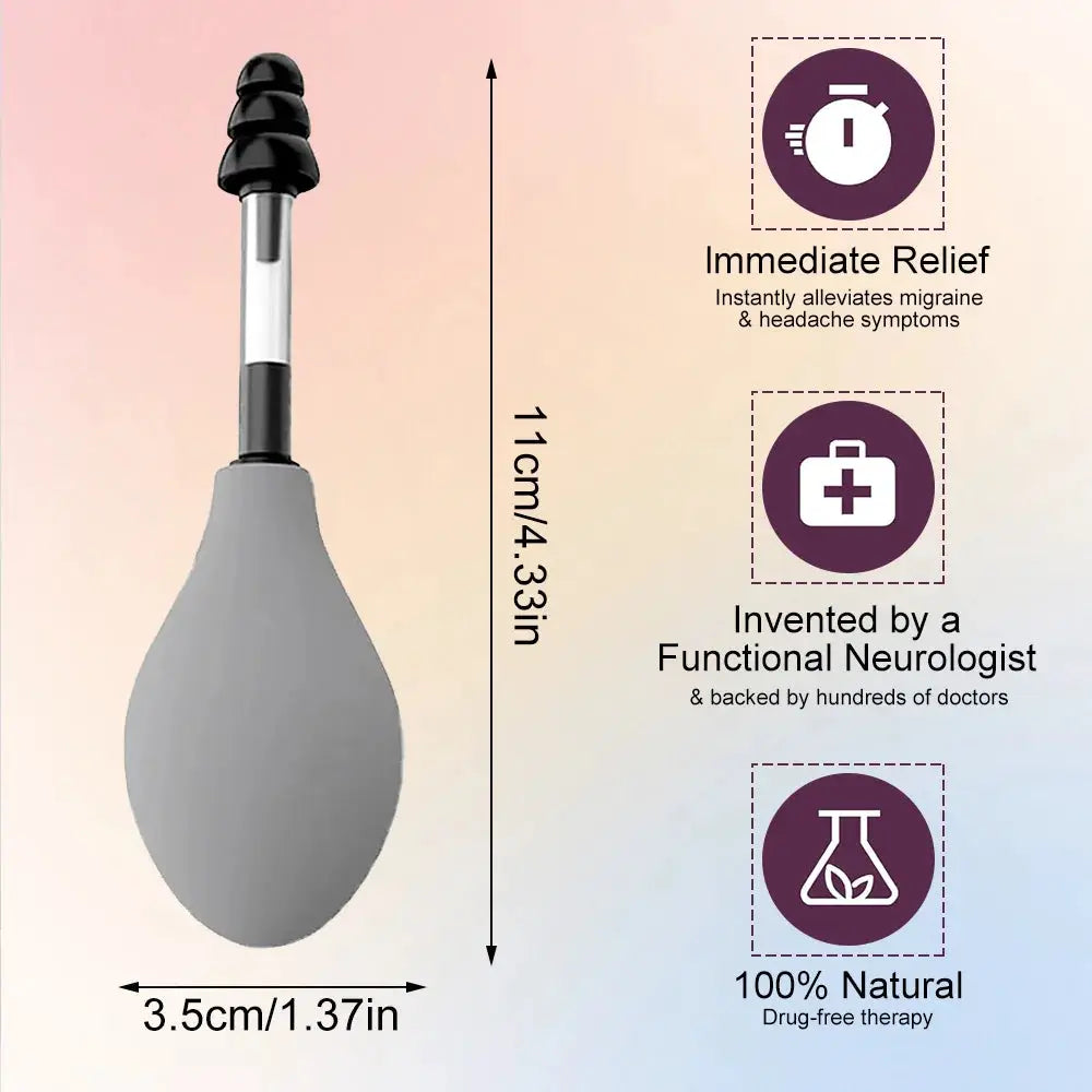 EarEase Ear Pressure Relief Suction Device Portable With Three Sizes of Earplugs for Gentle Headache Relief