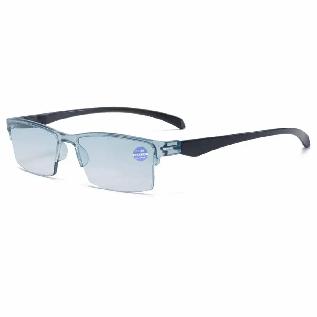OptiTech Half Frame Blue Light Blocking Reading Glasses With Smart Auto Zoom Autofocus Enhanced Computer Vision