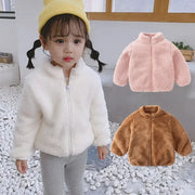 Pink Girls Winter Thermal Fleece Jacket Coat For Toddlers And Kids 0 6Y Warm Korean Outerwear