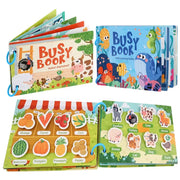 Montessori Scene Stickers For Children DIY Hands On Puzzle Reusable Books Cartoon Learning Cognition Toys For Kids Gift