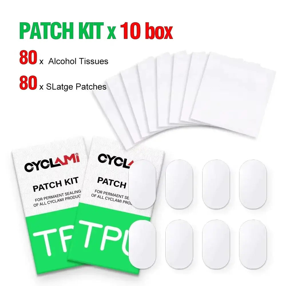 CYCALMI Glue Free TPU Bike Inner Tube Patch Kit For Road MTB Folding Bicycles Patching Tools 16 80Pcs