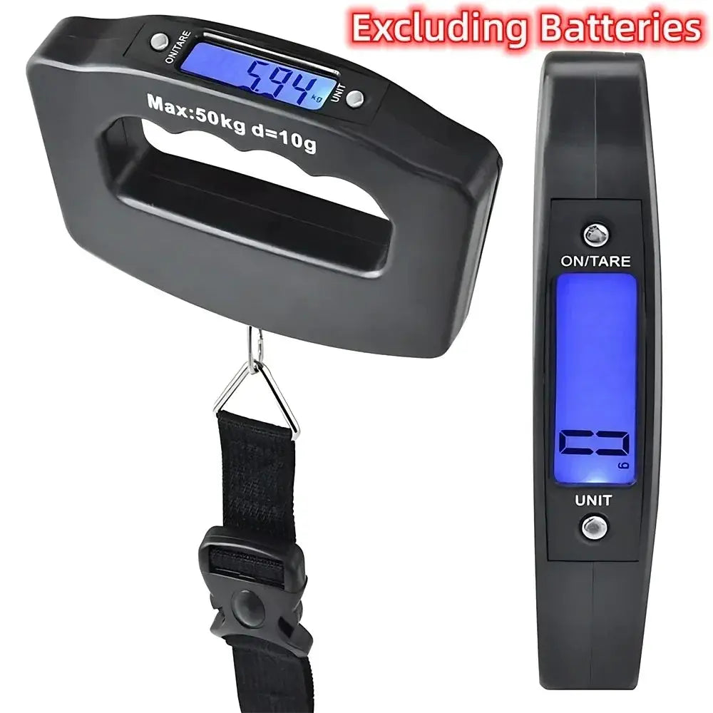 TravelEase 50kg Digital Luggage Scale With Backlit Display Portable Suitcase Weighing