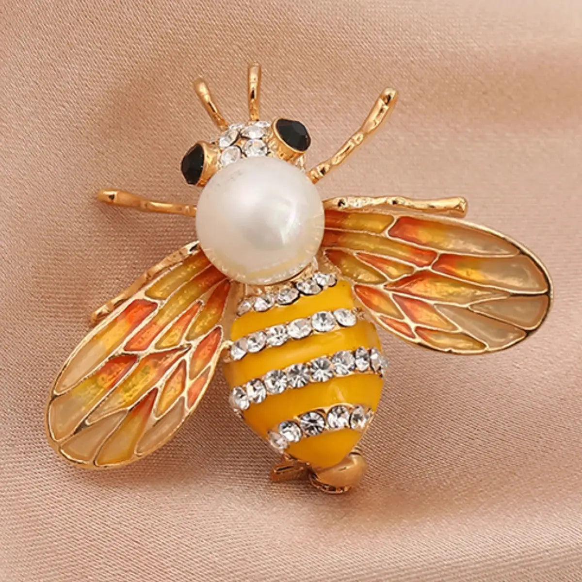 Personalized Imitation Pearl Bee Brooch Pin For Women Jewelry Ideal For Outdoor Dating Party Festival Gifts