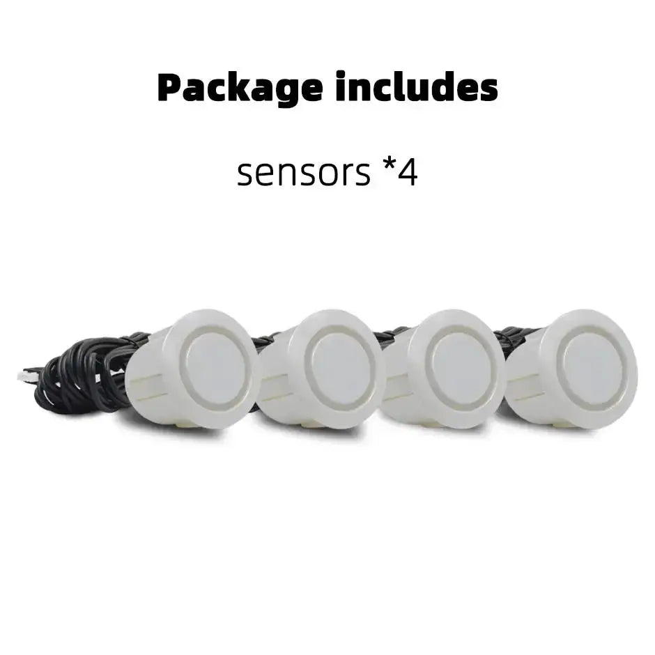 4-pack white ultrasonic parking sensors by Simples Market