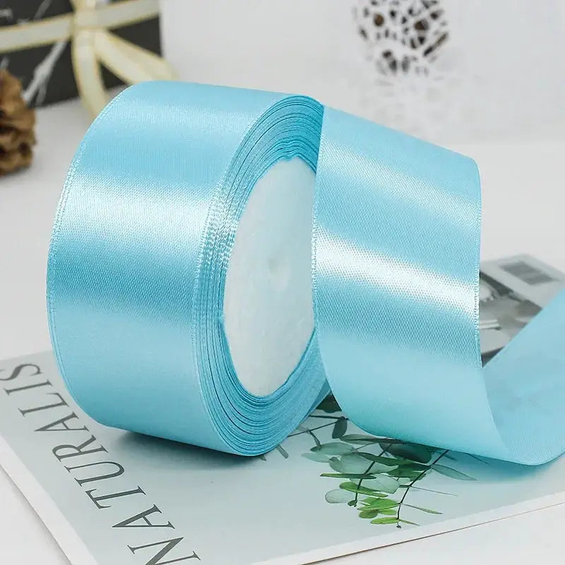 22 Meters Satin Ribbon Assorted Colors 6mm Wide 100 Percent Polyester Gift Wrap Craft Bow