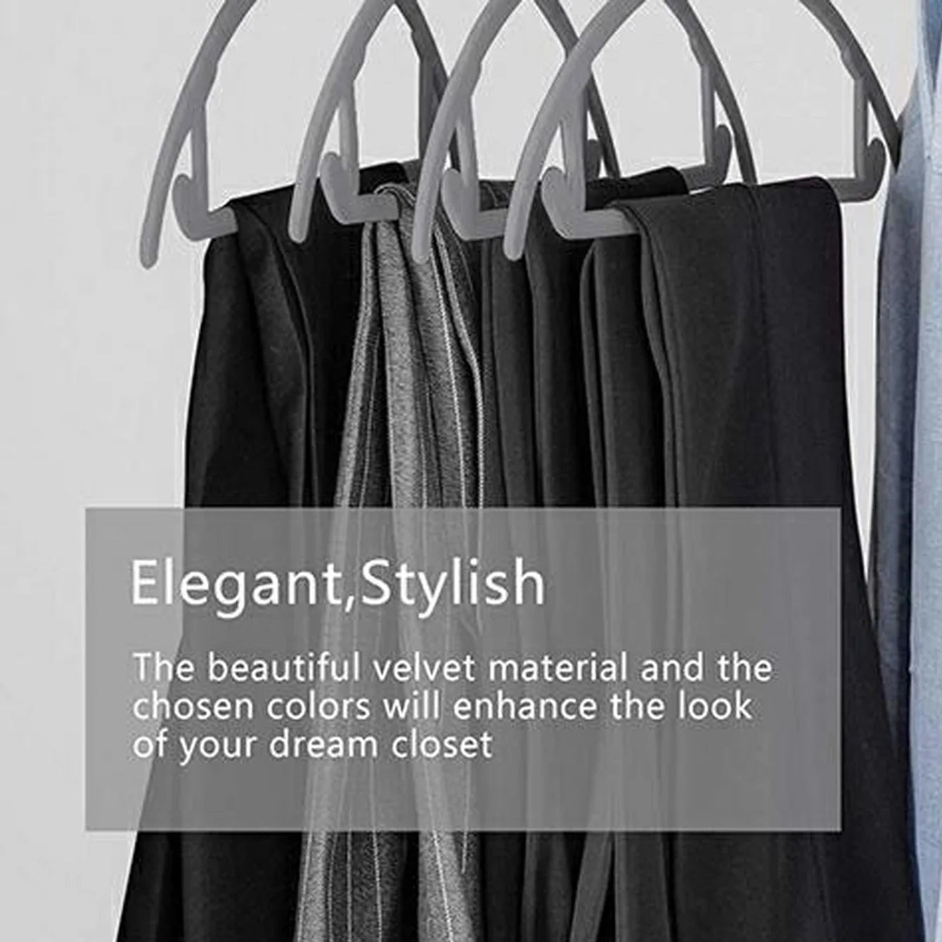 Simples Market velvet hangers, 10/20 pcs in black, beige, grey; non-slip, durable, space-saving for closet organization