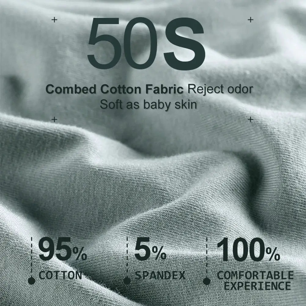 Simples Market 5-pack women's cotton high-waisted underwear; 95% cotton, 5% spandex, graphene antibacterial for breathable comfort.