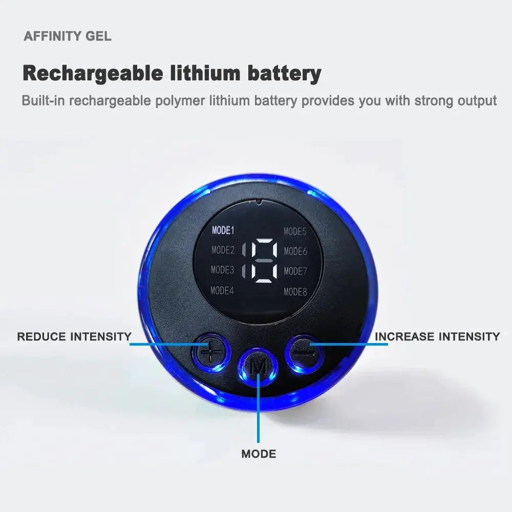 Simples Market USB rechargeable abdominal muscle trainer with blue LED ring and digital display