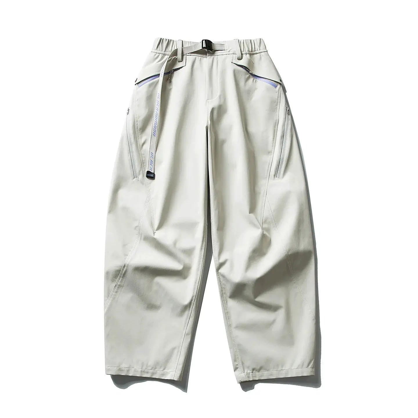 Simples Market Ultra Loose Lightweight Outdoor Functional Pants, light gray waterproof cargo pants