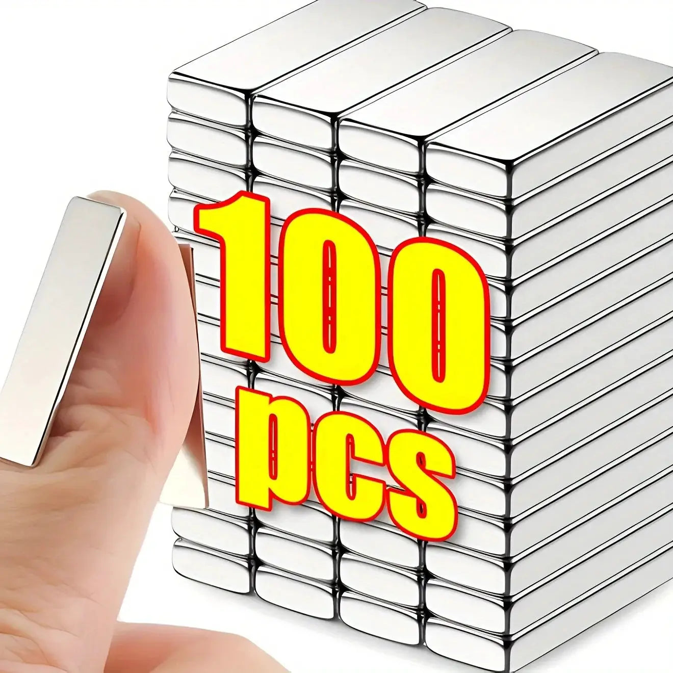 Iron Rectangular Magnets 20x10x3mm Industrial Use 20 or 50 Pieces No Battery Required