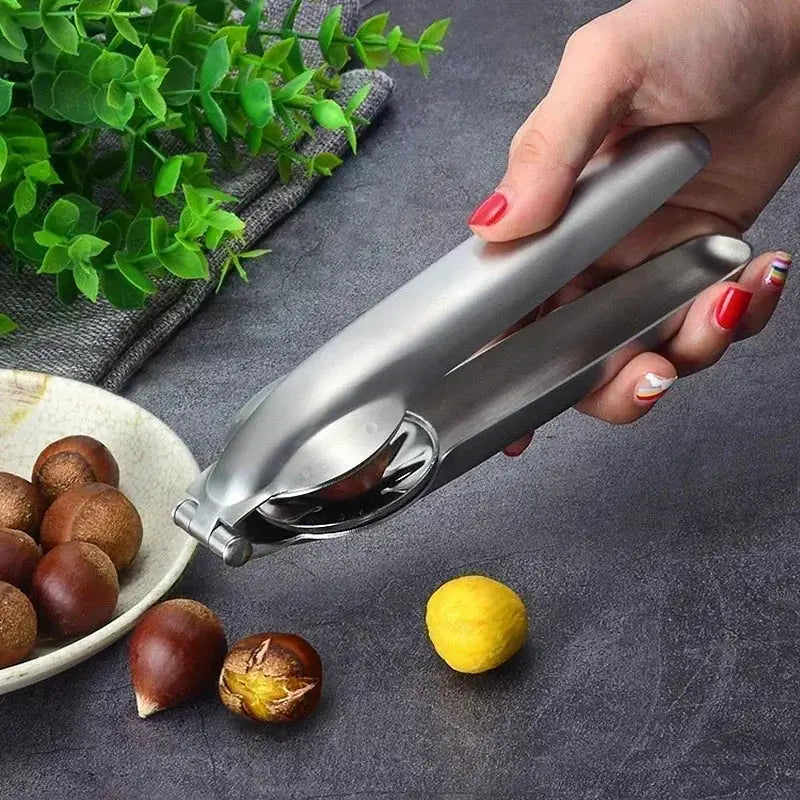ProChef 2in1 Chestnut Cracker And Sheath Cutter Stainless Steel Tool Dual Nut Cracker Pliers For Easy Shelling