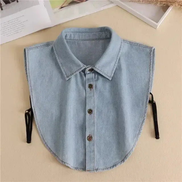 Detachable White Faux Collar With Front Tie For Women And Girls Vintage Lace Blouse Collar