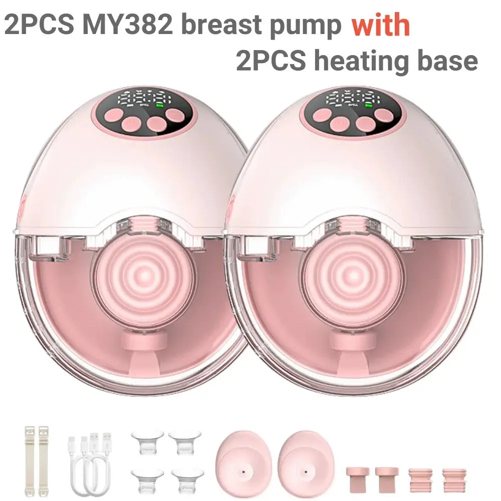 Wearable Electric Breast Pump Handsfree BPA Free With Heating And UV Sterilize Lid Optional Wireless Upgrade