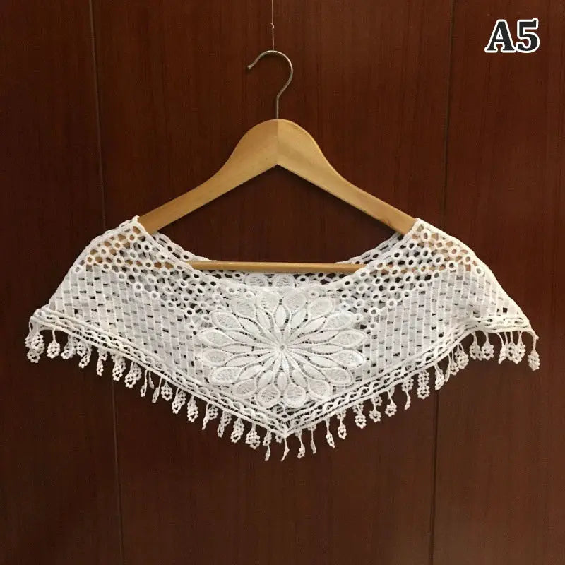 LunaFleur Sunflower Lace Knit Shawl Wrap For Bridal And Evening Wear Elegant Hollow Out Crochet Capelet