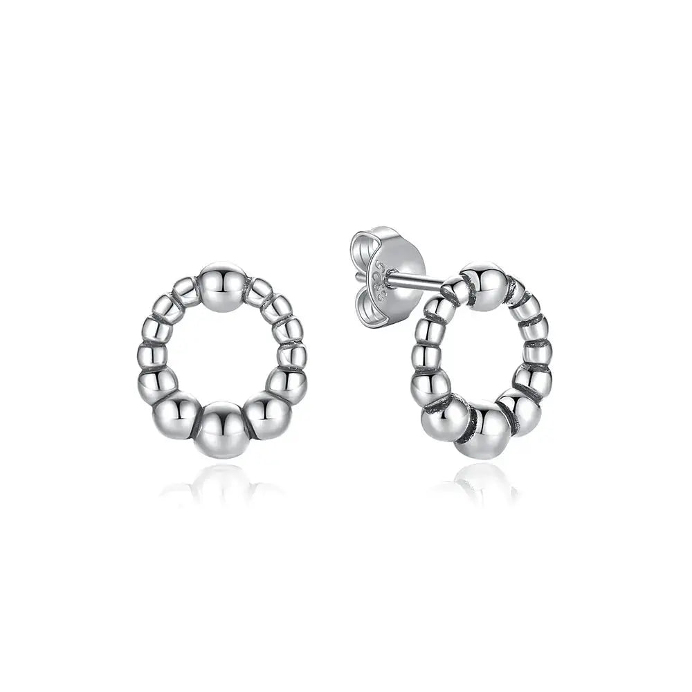 925 Sterling Silver Stud Hoop Earrings For Women Crystal Zircon Rose Gold Crown Heart Infinity Bee Design Jewelry