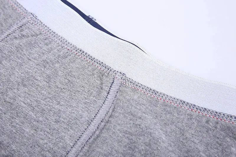 Simples Market 4-pack men's boxer shorts in gray cotton with white elastic waistband