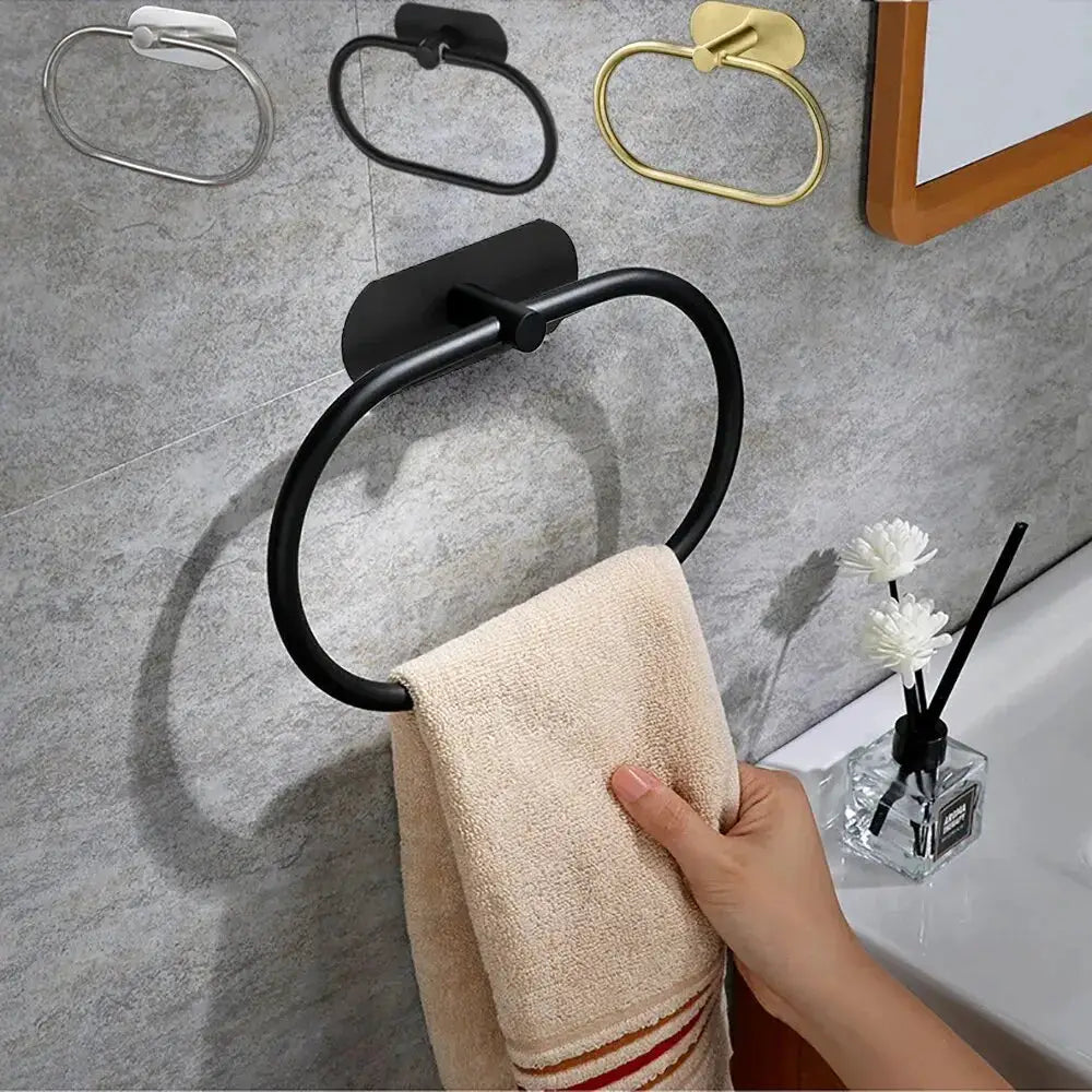 Stainless Steel Self Adhesive Towel Holder Rack for Bathroom Kitchen