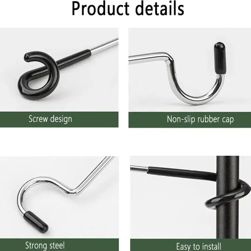 Light stand holder hooks by Simples Market, 2/5 pcs, portable tent lamp hangers; strong steel with screw design