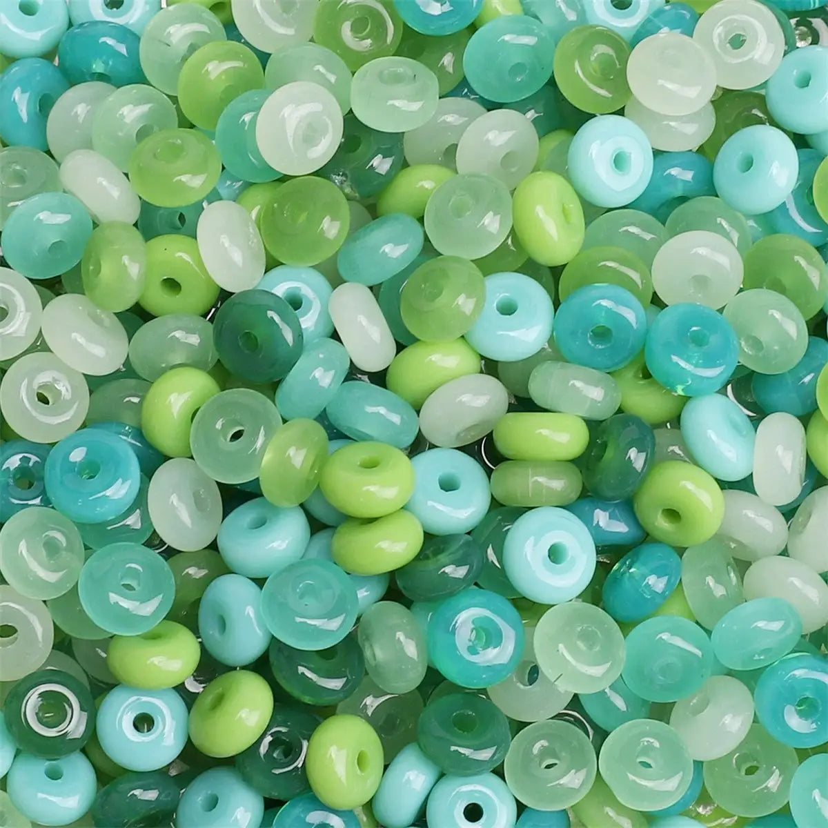 Glass Wheel Beads 60G Bag Loose Beads For DIY Jewelry Making Bracelets Earrings Crafting Projects