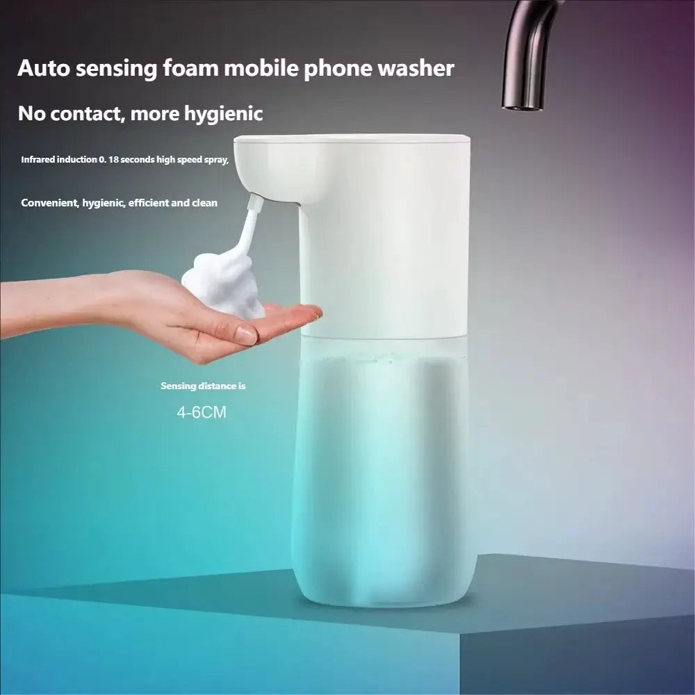 HOMEFISH white smart sensor soap dispenser with contactless foaming soap, 350ml