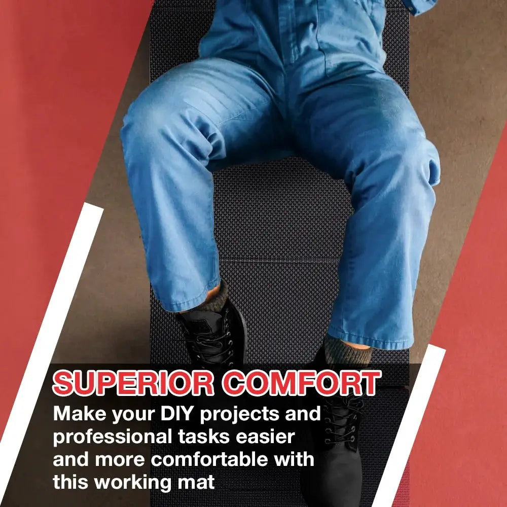 Black EVA foldable car repair mat; Simples Market, lightweight, waterproof, thermal portable work pad for auto maintenance