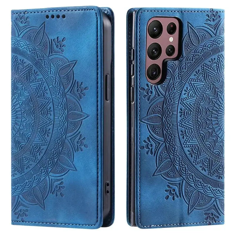 NovaGuard Magnetic Flip Leather Case for Samsung Galaxy S25 S24 Ultra S23 FE S22 S21 S20 S10 S9 Plus Note 20 Card Slot