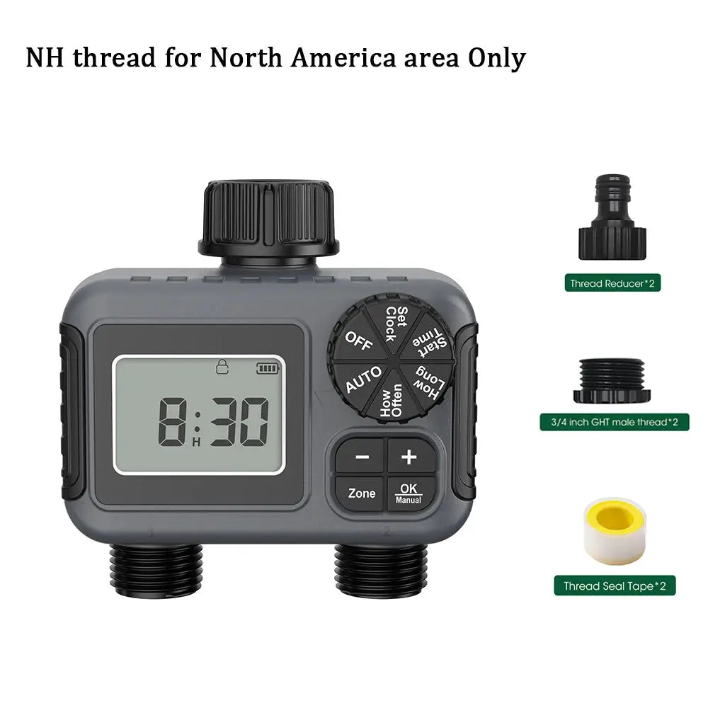 Insoma 2 Zone Sprinkler Timer Programmable Garden Hose Timer Water Saving Irrigation Controller IPX5