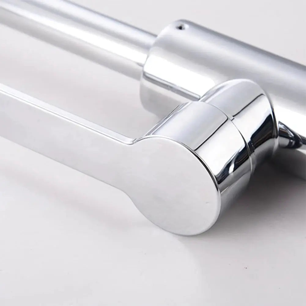 Simples Market chrome faucet with single-handle pull-out mixer for hot and cold water, deck-mounted
