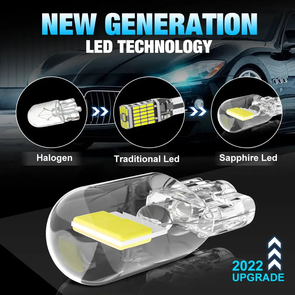 2 Or 6 Pack W5W T10 LED Bulbs Canbus Sapphire COB Drive Free 6000K Car Interior Dome Reading