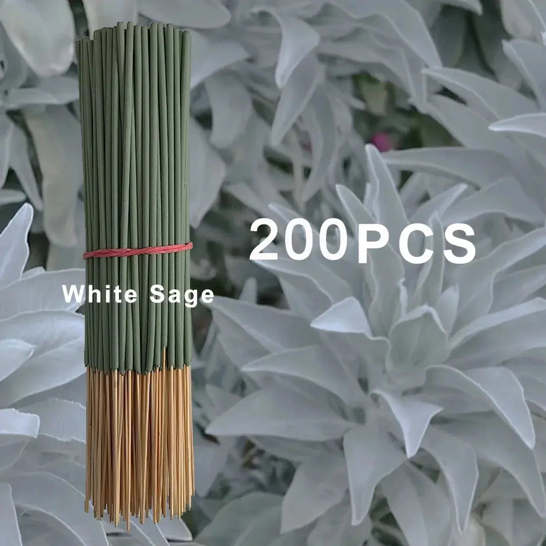 White Sage Incense Sticks Pack 20 50 8.66 Inch Long For Yoga And Meditation Purifies Mind And Eliminates Negative Energy