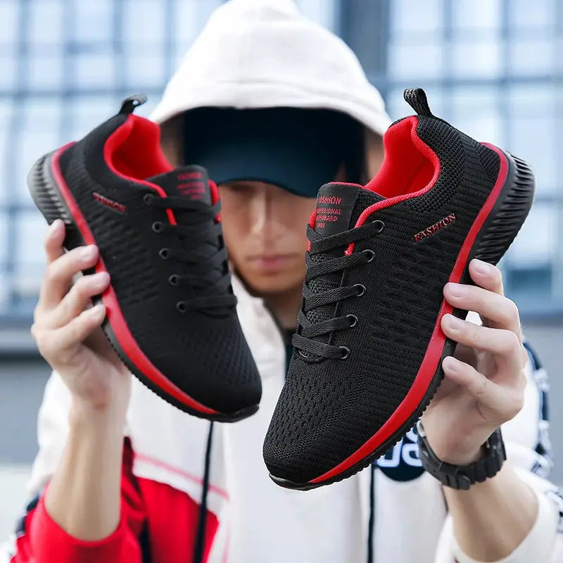 Men Running Sneakers Lightweight Walking Shoes Breathable Mesh Moccasin Style Casual Sneakers For Men