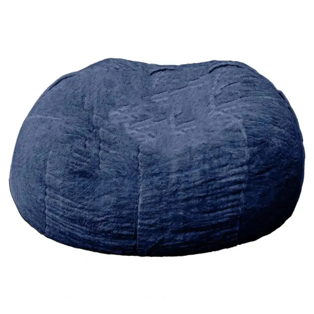 Simples Market blue plush giant bean bag sofa bed pouf, oversized lounge chair