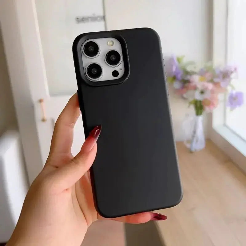Dopamine Silicone Solid Color Phone Case For iPhone 11 Through 17 Pro Series Minimalist Durable Back Cover