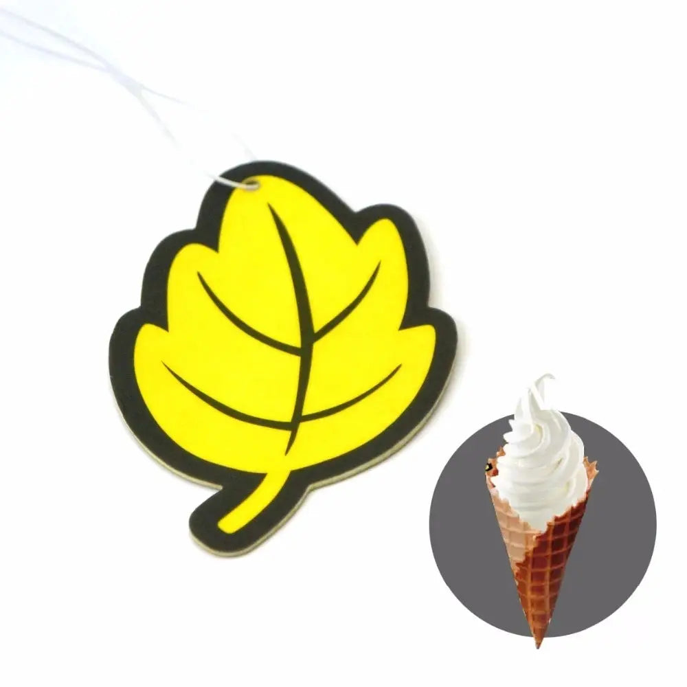 6 Piece Car Air Fresheners Tea Paper Natural Vanilla Perfume Fragrance Leaf Shape Auto Hanging Interior Accessories