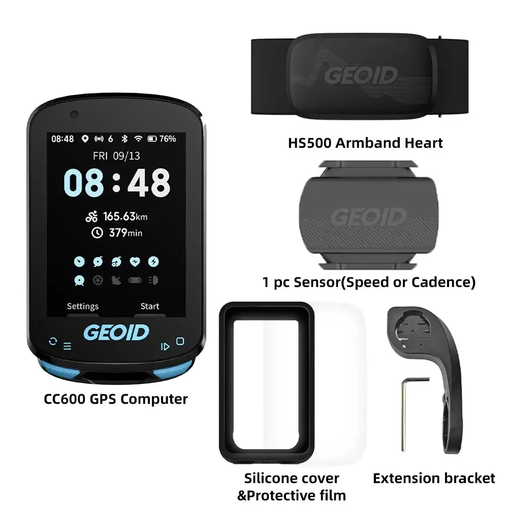 GEOID CC600 Color Screen GPS Bike Computer With Smart Navigation Wireless Speedometer ANT Plus 11 Languages Odometer