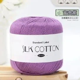 50g Silk Lace Cotton Milk Crochet Yarn For Baby Hand Knitting Warm Soft Thread Cross Stitch Supplies