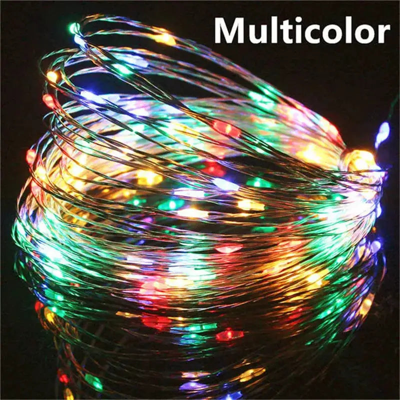 USB LED Fairy Lights Copper Wire String 20m 200 LEDs Outdoor Garland For Christmas Tree Wedding Party Decoration