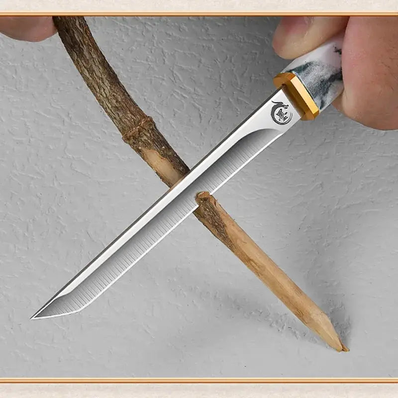 GrillMaster Barbecue Utility Knife Stainless Steel Blade Plastic Handle For Slicing Fish Meat