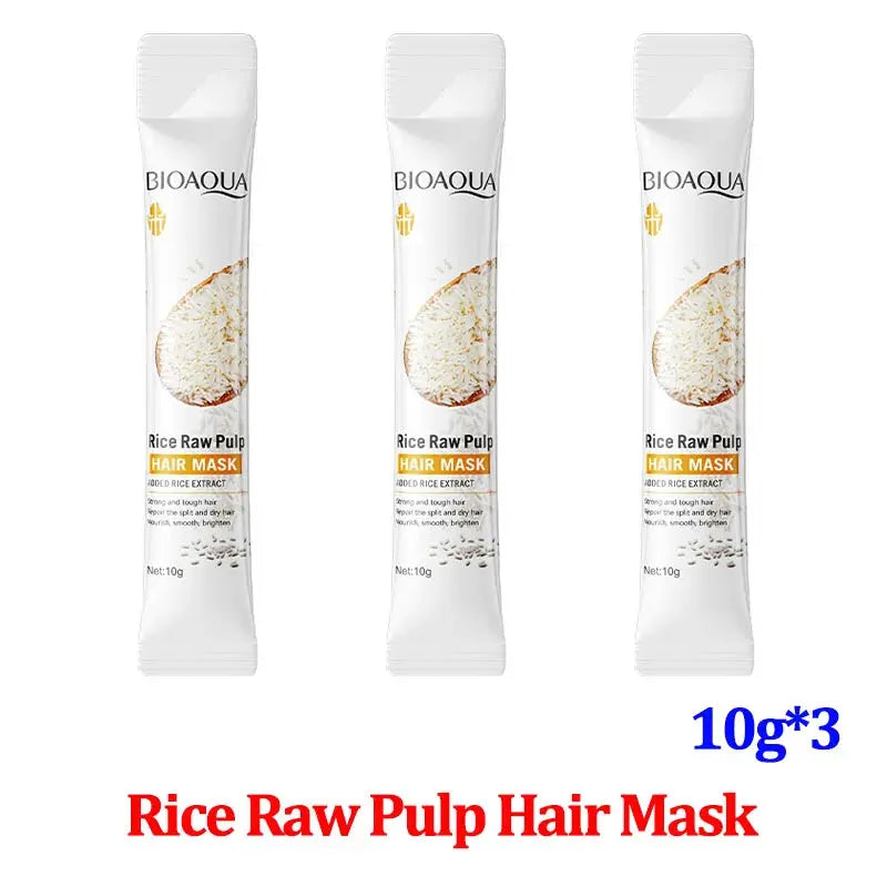 Keratin Hair Mask With Rice Extract For Damaged Frizzy Hair 5 Seconds Repair Soft Smooth Shiny