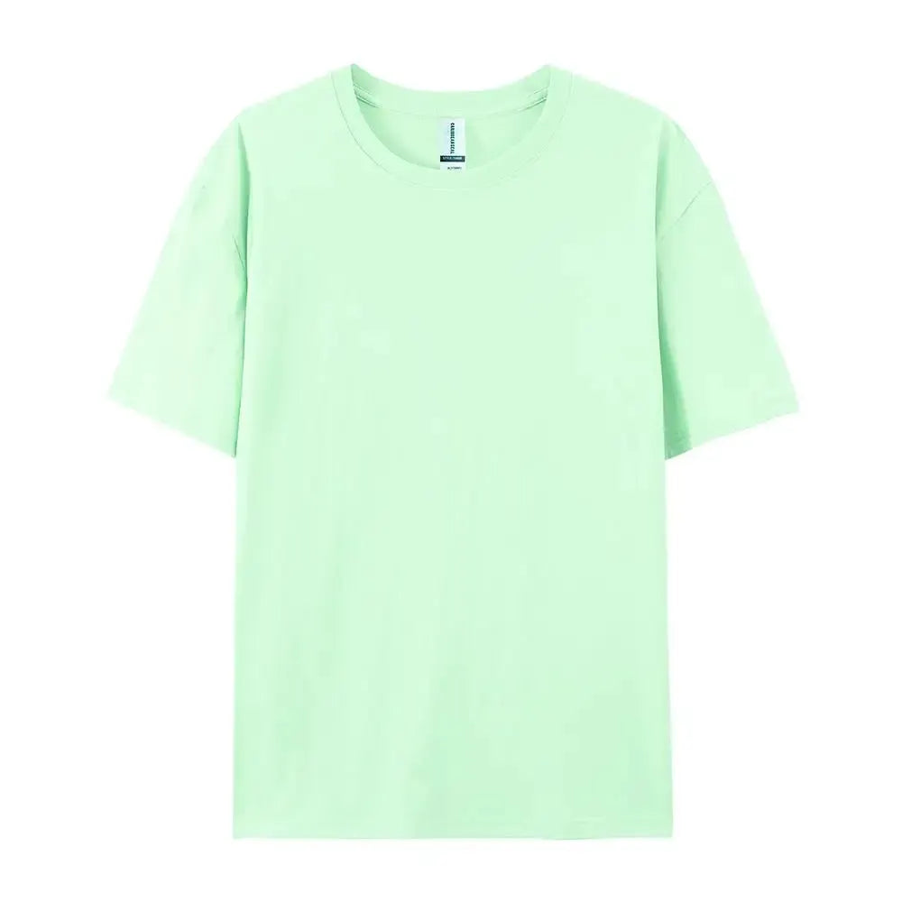 One Hundred Percent Cotton Solid T Shirts For Men And Women Short Sleeve Casual Wear Soft Tees