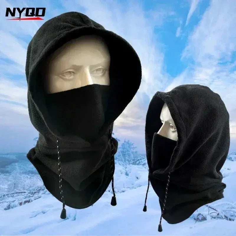 NYQD Fleece Balaclava Face Mask for Men and Women Winter Neck Warmer Hood Ski Sun Protection Windproof