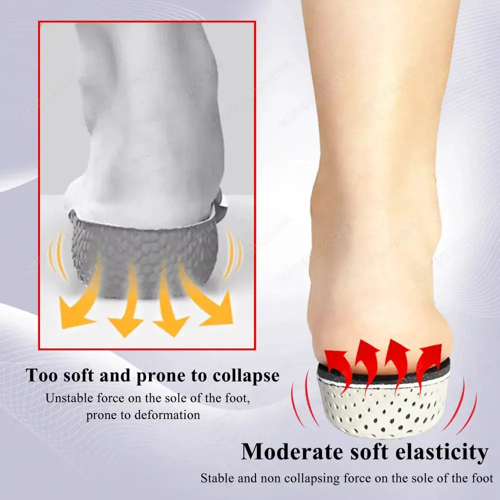 StrideBoost Height Increase Insoles Breathable EVA Memory Foam For Invisible 2 To 5 Centimeters Elevation