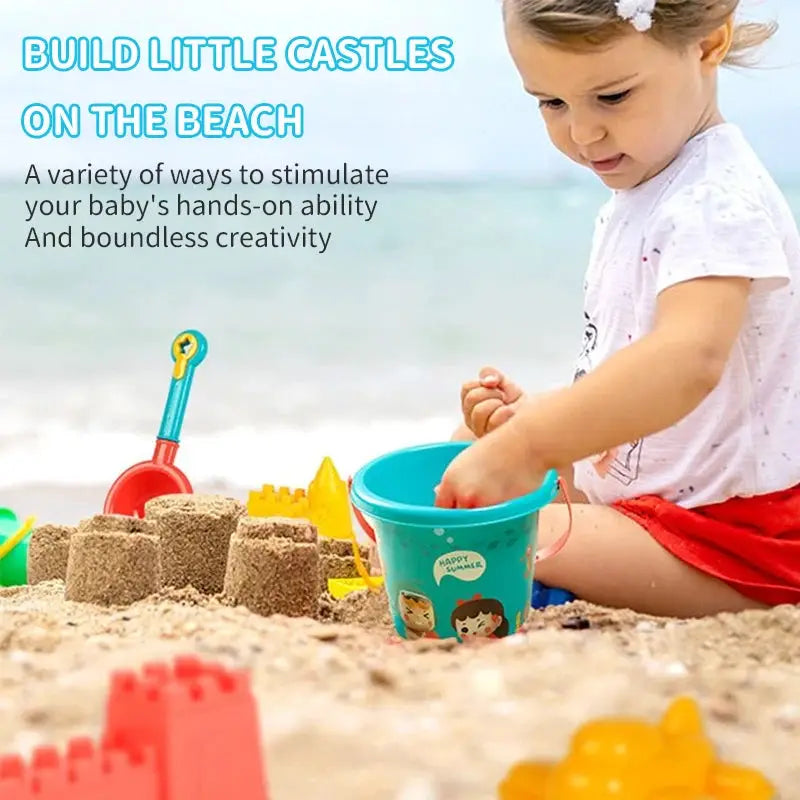 Kids Beach Toy Set With Sand Shovels Bucket Watering Bottle And Water Games For Summer Fun