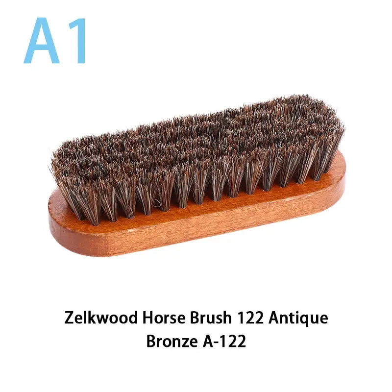 Jetting Horsehair Shoe Cleaning Brush With Wood Handle for Leather Shoes Polishing and Care